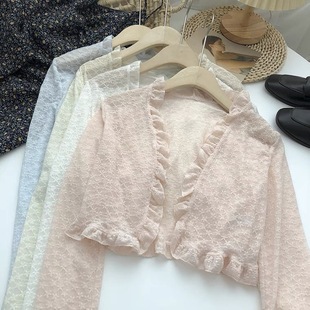 外套 搭配吊带连衣裙子外搭披肩薄款 大牌蕾丝开衫 防晒衣女夏季