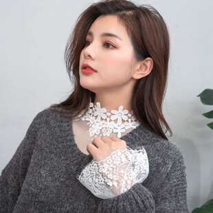蕾丝打底衫女喇叭袖百搭时尚洋气内搭网纱上衣很仙的超仙小衫纱衣