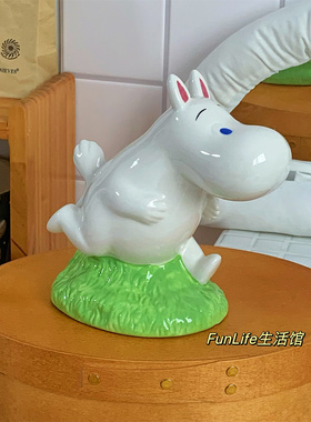 姆明陶瓷摆件存钱罐摆件