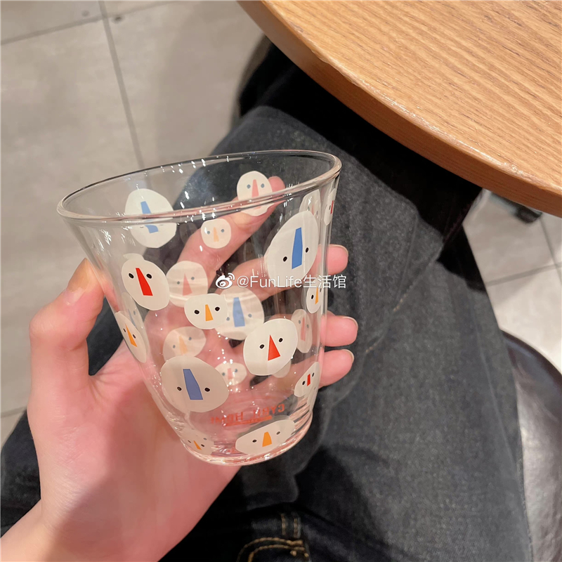 funlife生活馆雪人高硼硅玻璃杯