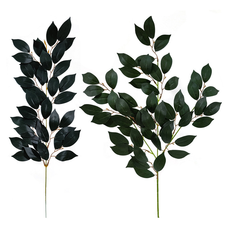 仿真榕树叶 植物绿色叶子 森系婚礼布置树叶婚庆布展家居diy插花