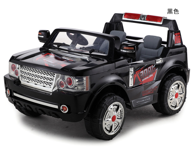 双座路虎贝瑞佳儿童电动车四轮遥控宝宝双人坐亲子越野玩具童车