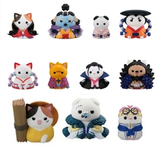 正版MH海贼喵猫航海王路飞和之国大和凯多马尔科盒蛋万代jump尼卡