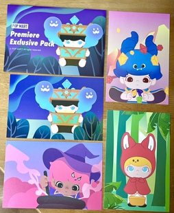 现货泡泡玛特dimoo社会大学 童话 明信卡片 潮玩盲盒周边