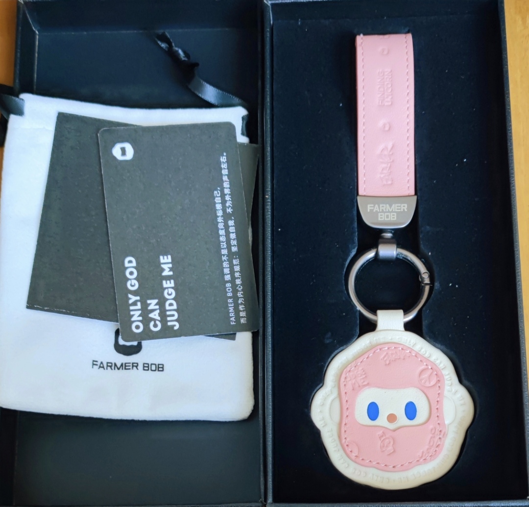 寻找独角兽bob皮质钥匙扣浣熊挂件海岛环游行李牌徽章潮玩礼物