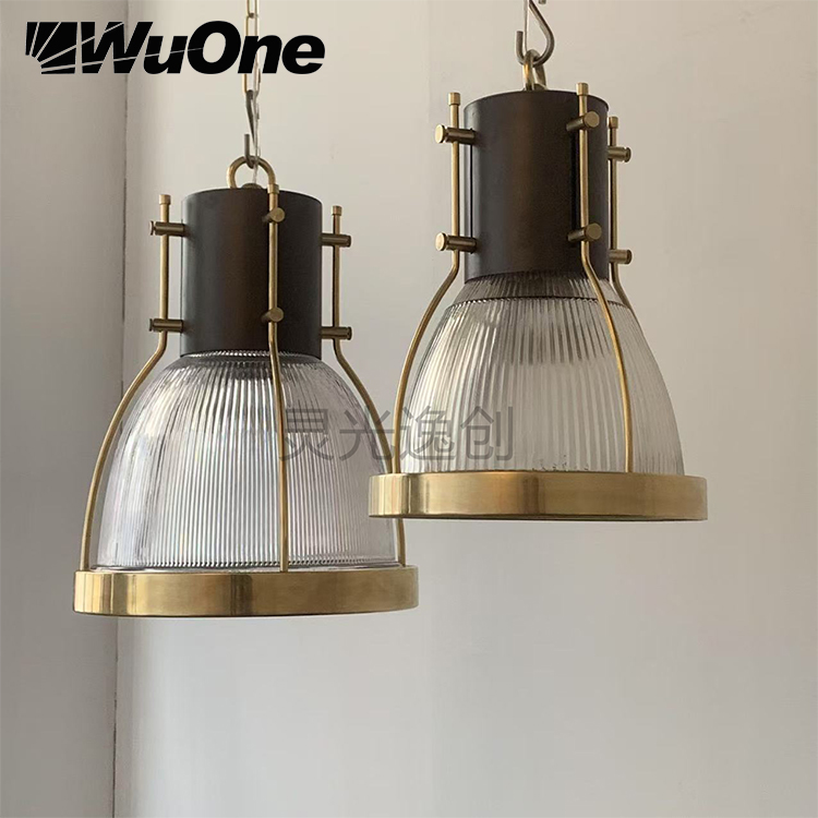 复古工业风格铜材铁材玻璃吊灯具