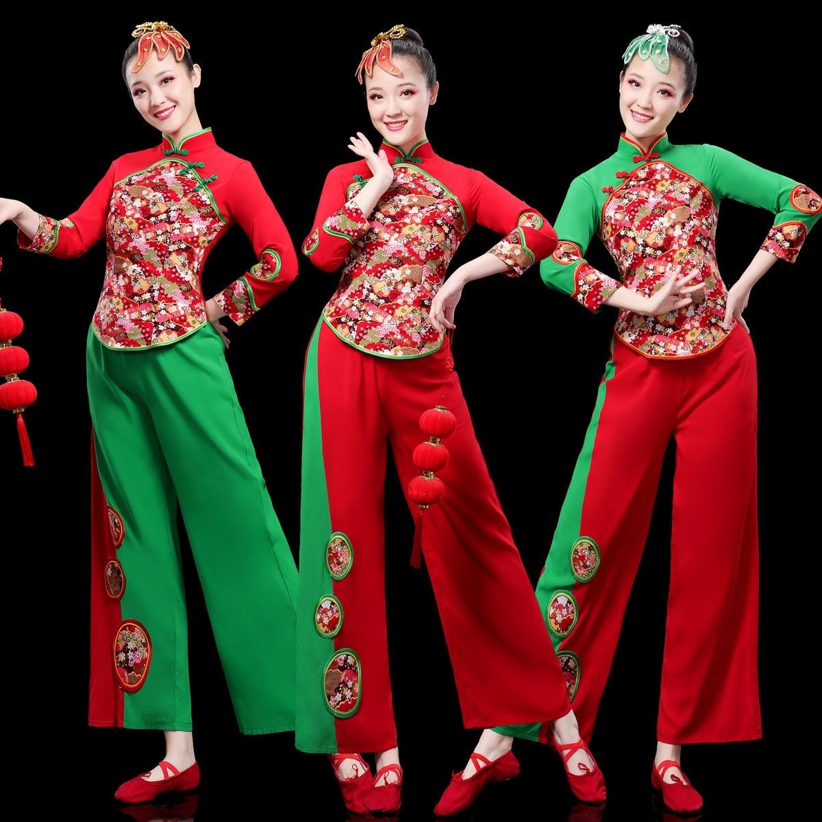 2023云裳广场舞服新款套装喜庆秧歌舞蹈服古典扇子伞舞民族风演出
