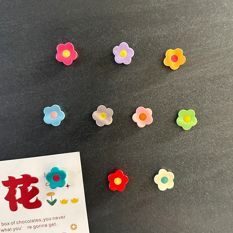 可爱圆形花朵小星星形磁吸冰箱贴