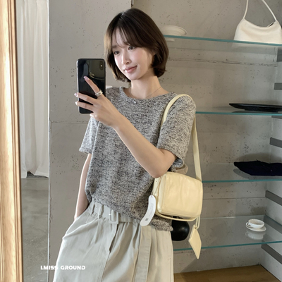 IMISS-春上新韩标老钱风杂色针织衫R991371