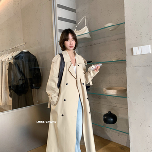 IMISS-春上新韩标经典大气翻领双排扣风衣(配腰带)R90572