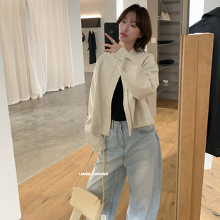 IMISS-春上新韩标气质立领质感皮衣R10763