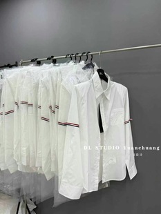女纯色百搭休闲气质polo领衬衣潮 2025早秋新款 时尚 简约长袖 衬衫