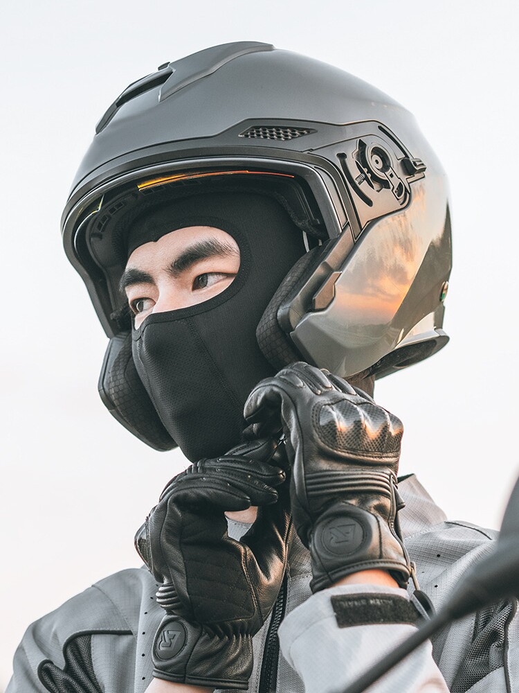 오토바이 얼음 실크 후드 남성 여름 승마 태양 보호 마스크 여성 특별 오토바이 전체 헬멧 안감 안경 구멍 후드