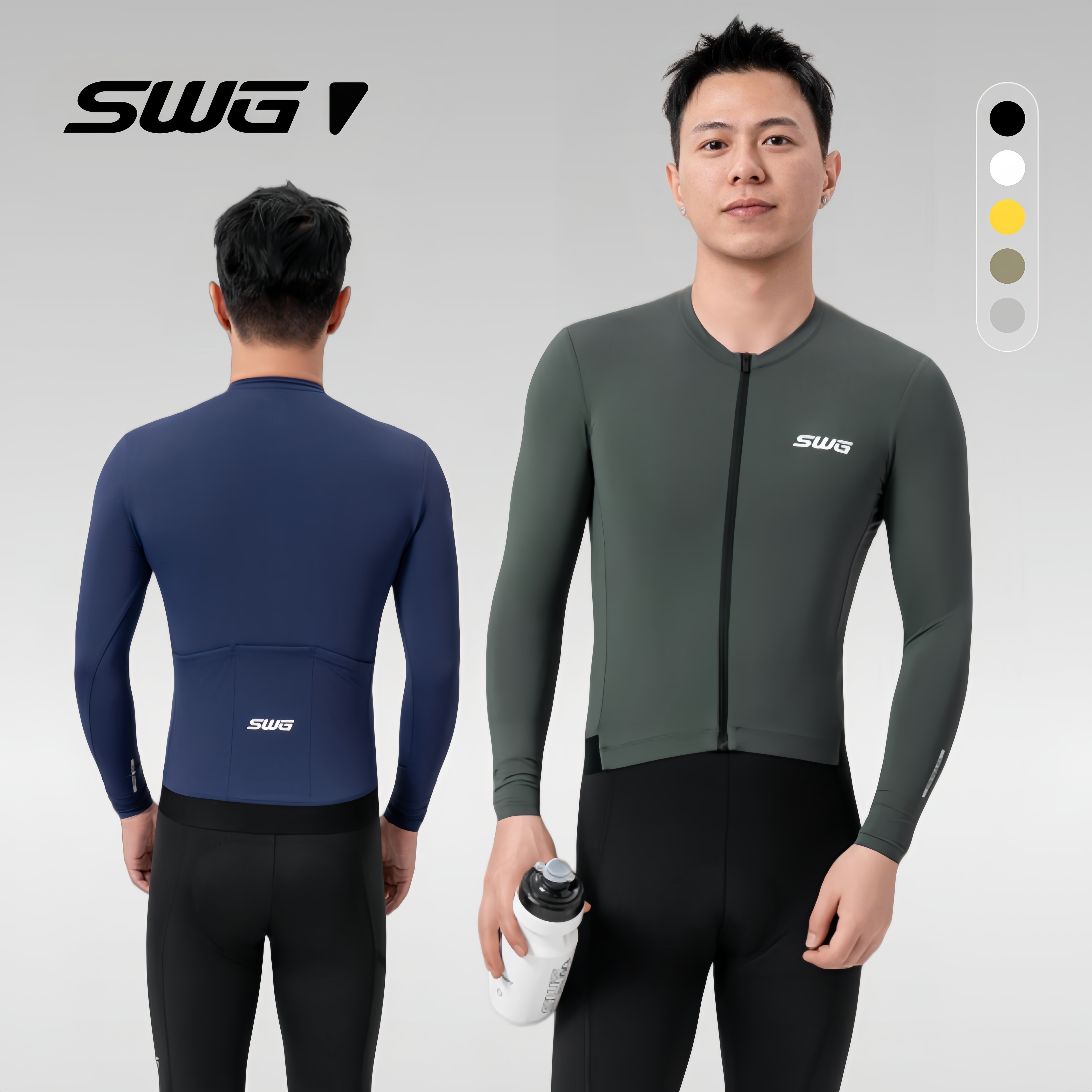 SWG铭胜浩宇自行车骑行服长袖套装男春夏山地公路车透气骑行上衣