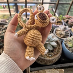 钩织《成品》冰河世纪同款长脖子地懒包包挂件(脖子无定型条)