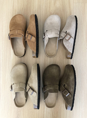 工厂尾huo，勃肯拖鞋牛皮软木底 基础款