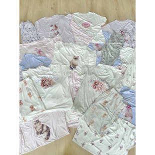 piq 面料又软又亲肤 GP尾货 卡通睡裙睡衣套装 gel