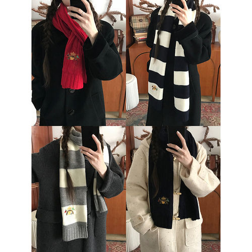 【清仓】原35.99，特9.99。外mao小熊徽章围巾，多色