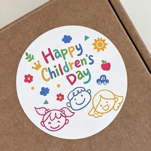 六一儿童节礼品贴纸卡通封口贴礼盒包装饰贴画幼儿园伴手礼不干胶
