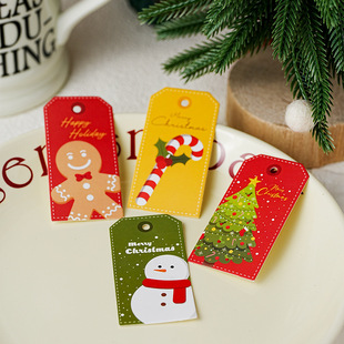 圣诞节快乐吊牌50片diy留言贺卡挂牌烘焙装 吊牌 饰小卡片礼物包装