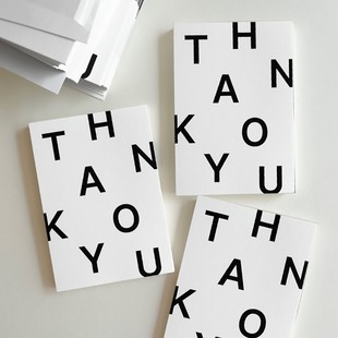 烘焙小卡片30片简约创意thank 贺卡 you不规则字母贺卡ins礼物包装