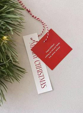 圣诞节圣诞吊牌100片圣诞树挂牌小卡片派对装饰吊卡DIY礼品标签