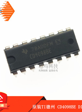 CD4098BE DIP-16 逻辑 - 多频振荡器 CD4098  TI德州