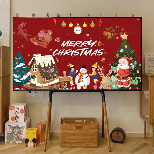 圣诞节电视投屏背景图片学校幼儿园平安夜布置大屏幕客厅投影装饰