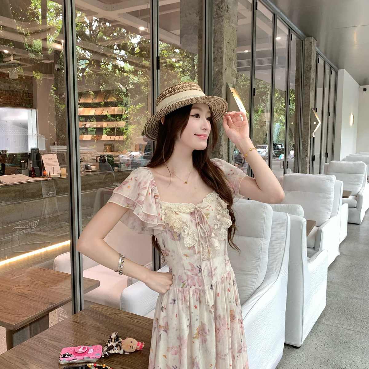 AS OFFICIAL-广岛之恋美丽好气色live级灵动感碎花蕾丝花边28382