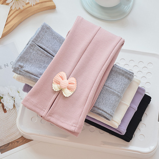 女童春夏打底裤女宝宝喇叭裤儿童秋装中小童纯棉长裤女孩外穿裤子