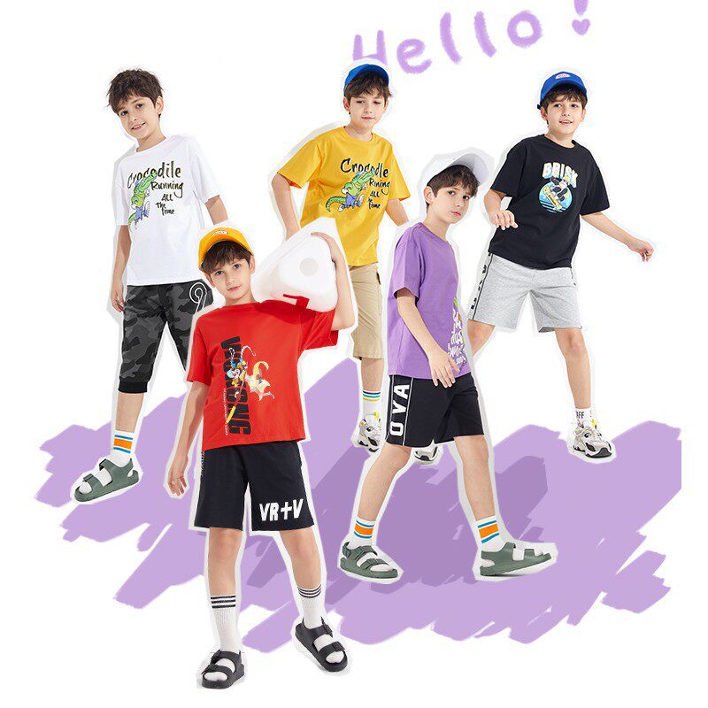 清仓男童全棉短袖卡通T恤夏季
