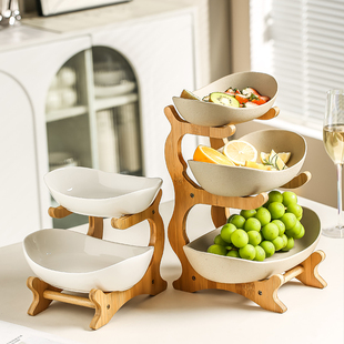客厅多层果盘家用水果盘糖果收纳盘前台招待摆放茶点盘点心零食盘
