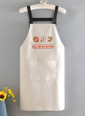 洁癖白色围兜兜weiqun围群君厨房防水防油围裙女工作厨房可爱罩衣