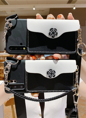 新款适用畅玩30plus手机壳荣耀50/60零钱包p40pro斜挎p30背带挂绳荣耀x70插卡包mate70pro+软壳hi畅享80s硅胶