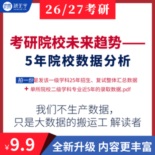 27年考研择校 近5年院校录取信息数据 专业整体趋势 院校大小年