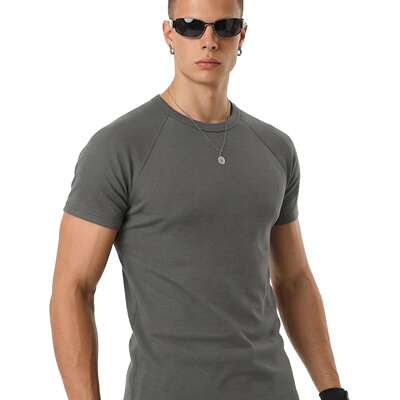 inflation美式重磅270G弹力紧身海军T恤背心2026春夏新品修身短袖