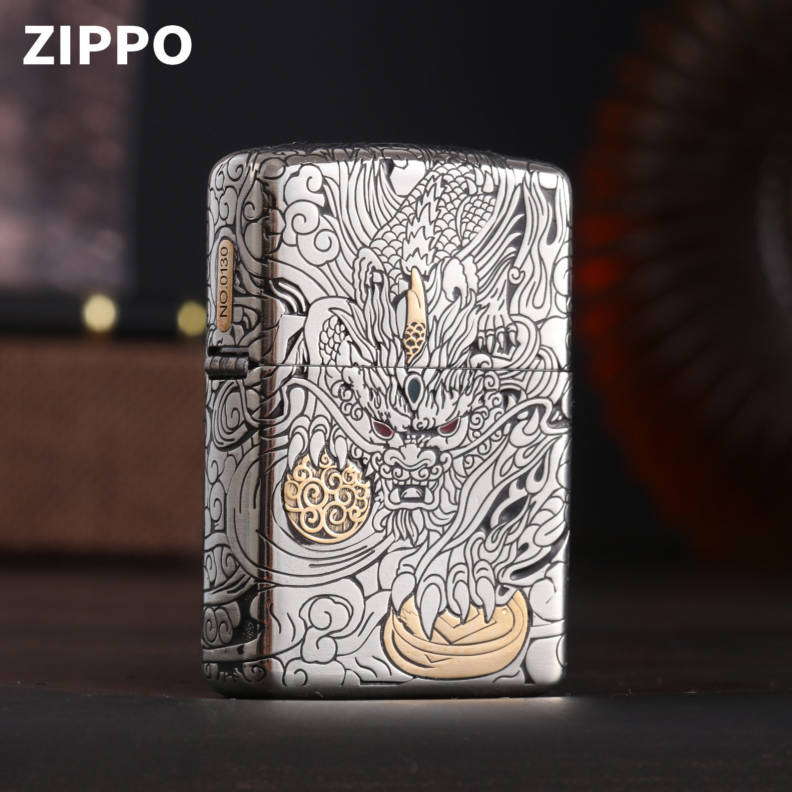 Zippo芝宝正品打火机套壳镶嵌灵动貔貅个性礼物煤油砂轮送礼批发