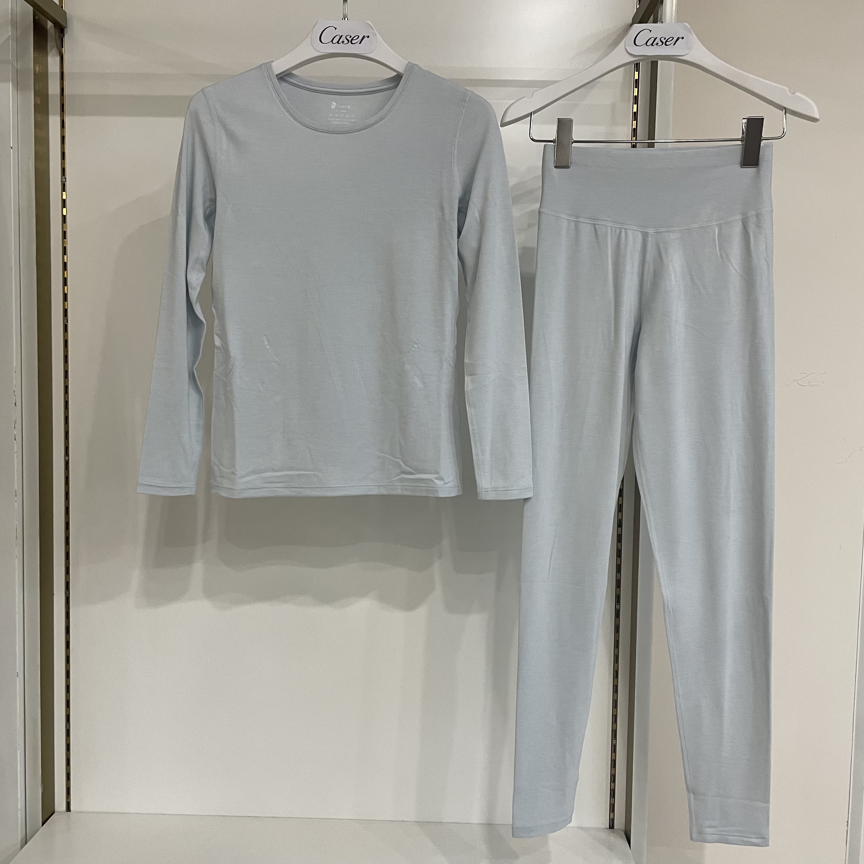 凯撒caser 正品26新款秋冬女轻暖贴肤舒适圆领内衣套装BN60-5076