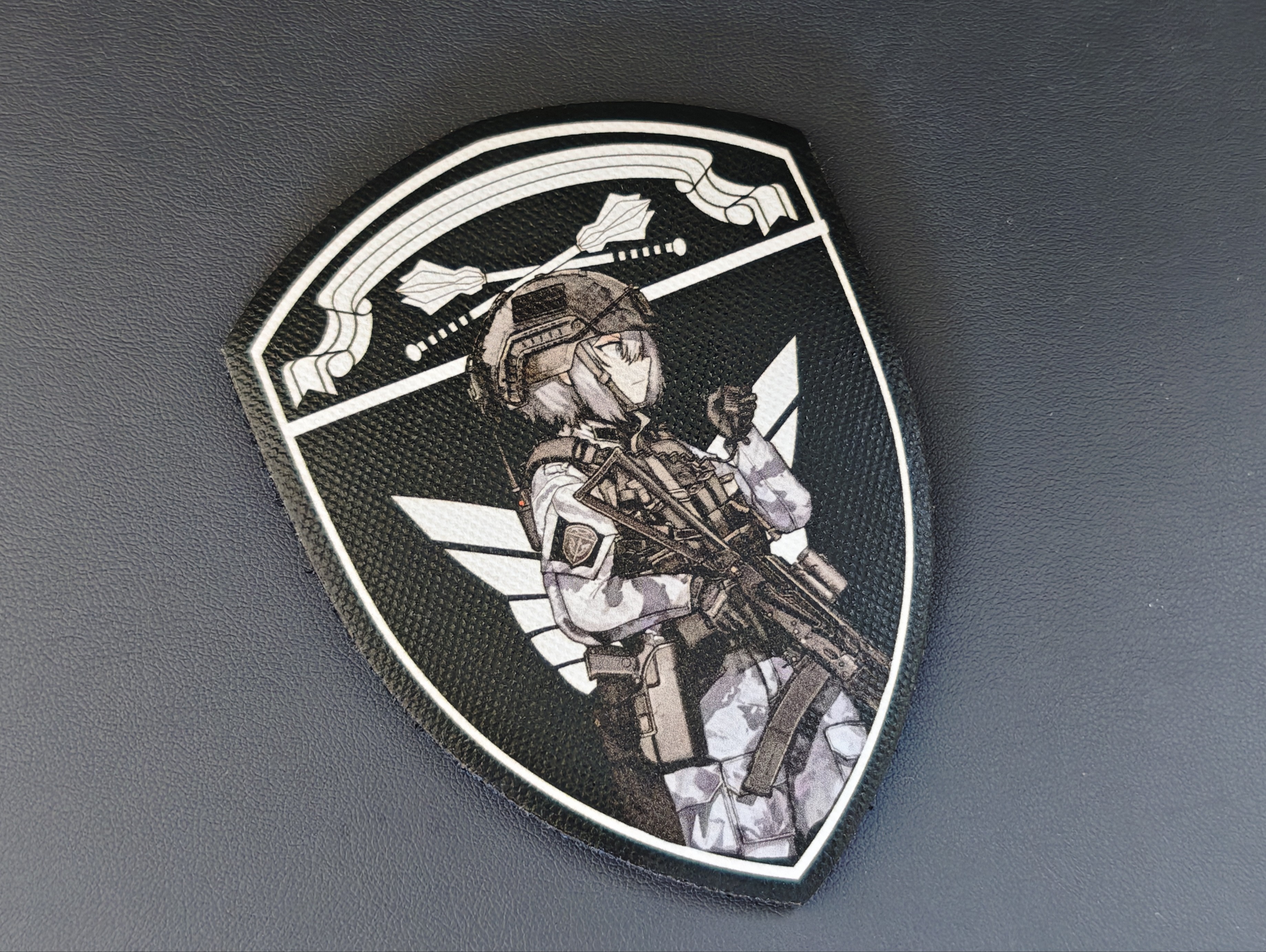 俄罗斯白毛少女特战OMOH奥摩风格战区章战术士气章军迷魔术贴k9