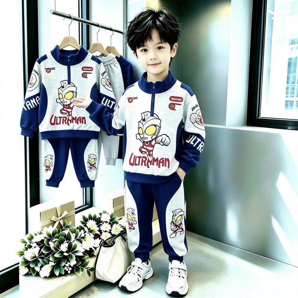 奥特曼衣服男童春秋季套