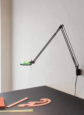 现代Luceplan极简客厅壁灯设计师款卧室床头书房灯沙发旁机械摇臂