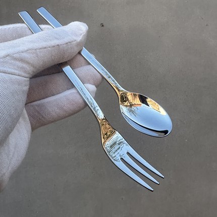 德国wmf 304不锈钢水果叉子甜品叉咖啡勺甜品甜点小勺子小叉子