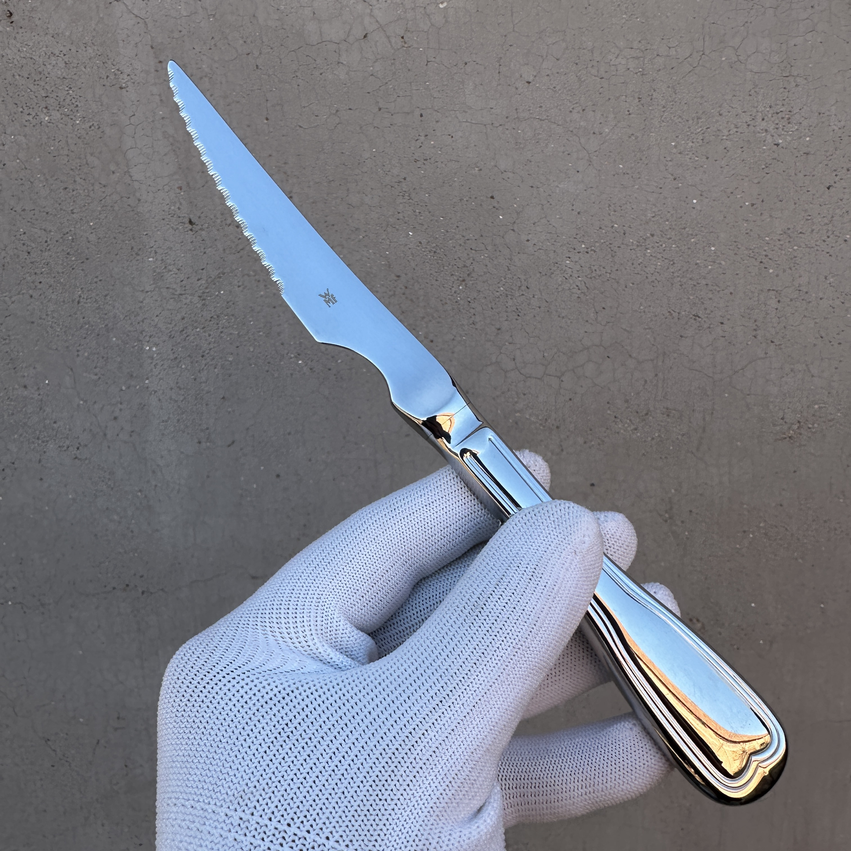 德国wmf不锈钢西餐具牛排刀大锯齿锋利款西餐餐刀牛扒刀子