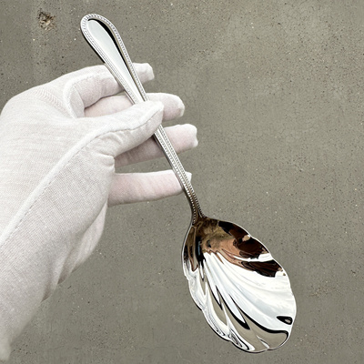 【美式大贝壳】Reed 18-10不锈钢珠边分餐勺搅拌勺公用服务调羹