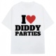 大码 圆领Tee Party字母印花T恤新颖创意时尚 男女短袖 Love Diddy