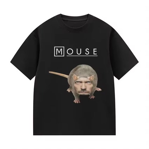 House Mouse MD 趣味图案短袖T恤男女休闲超大号时尚优质棉街头装