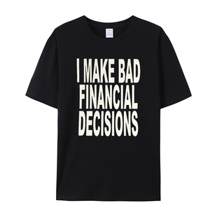 2025夏季潮流圆领T恤 I make bad 字母印花 男女同搭宽松百搭短袖