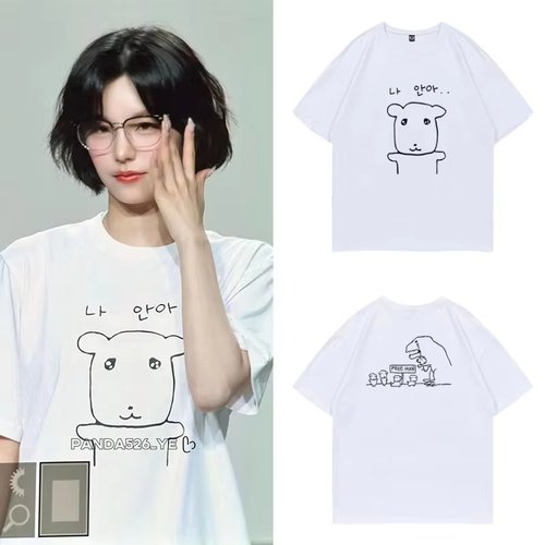 ITZY黄礼志Yeji男女夏装衣服同款纯棉宽松百搭圆领简约短袖T恤