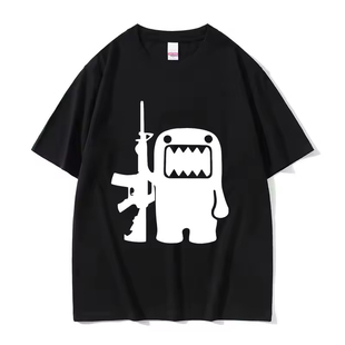 Epic Face Domo Kun夏季休闲纯棉时尚圆领小众短袖T恤情侣男女TEE
