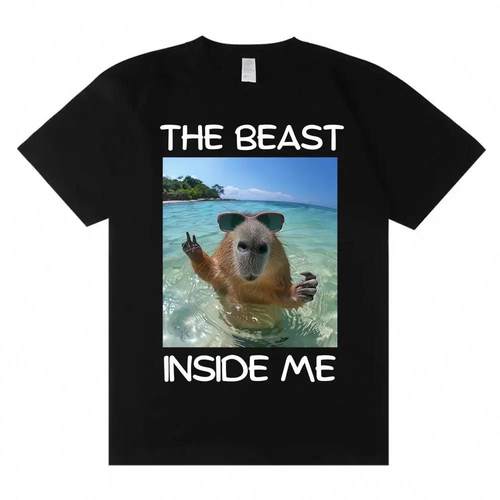 My Inner Beast 新款男女纯棉T恤舒适透气海滩旅行派对INS外贸款